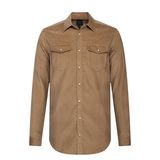 Brown Corduroy Men`S Shirt